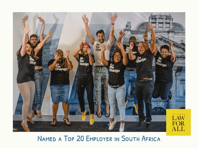 LAW FOR ALL Top 20 Employer in South Africa